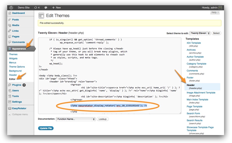 Template Function Demo